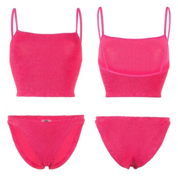 Hunza G Other - Hunza G Pink Tankini Swim Set Bikini Swimsuit Bathing Suit